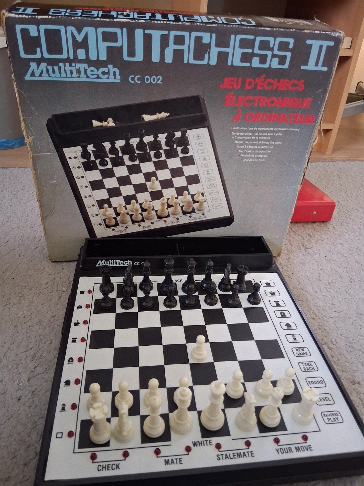 MultiTech Computachess II Elektronisch Schaakspel CC 002, Ophalen of Verzenden, Gebruikt, Schaken