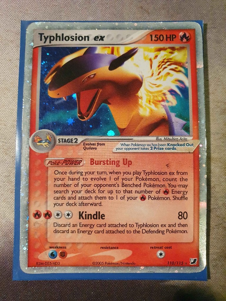 Typhlosion EX, Ophalen of Verzenden, Gebruikt, Losse kaart, Foil