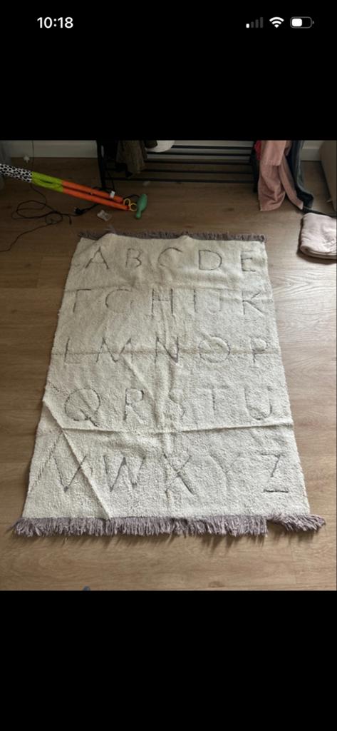 Lorena Canals ABC Tapijt - 120x160 cm, 100 tot 150 cm, Wit, Ophalen of Verzenden, Zo goed als nieuw