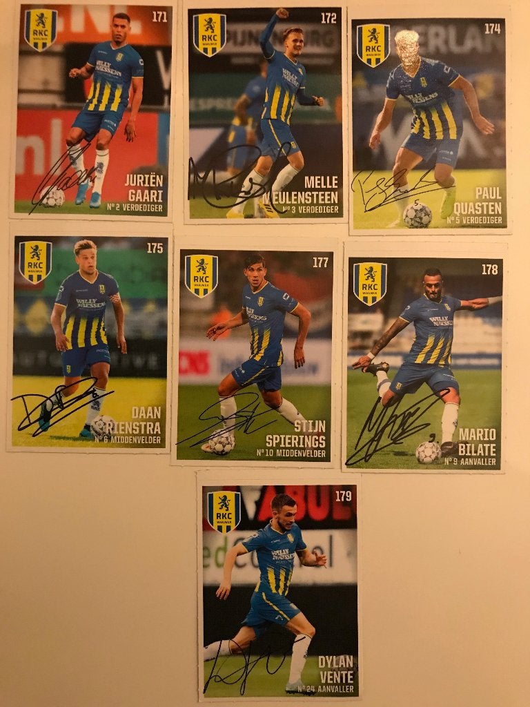 Gesigneerde RKC Waalwijk voetbalplaatjes - Seizoen 2021/2022, Ophalen of Verzenden, Nieuw, Meerdere plaatjes