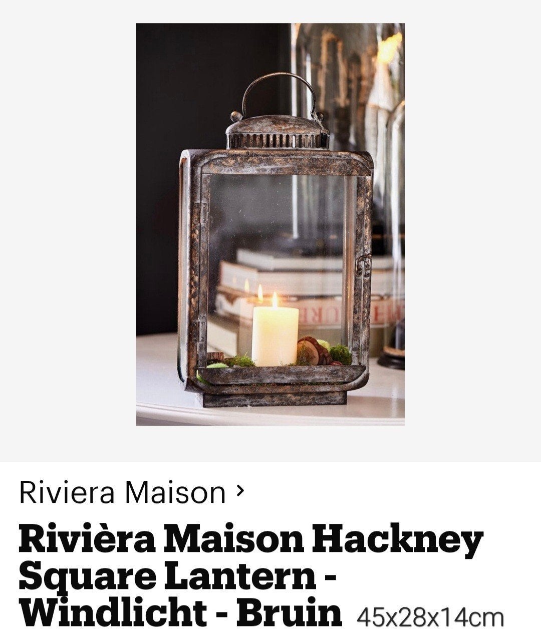 Industrial Rivièra maison display lantern, Ophalen, Rivièra Maison