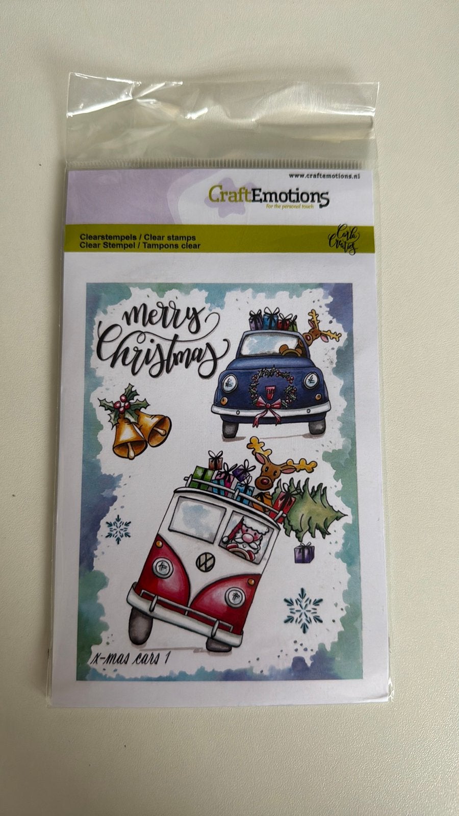 Craft emotions kerststempels x-mas cars 1, Ophalen of Verzenden, Zo goed als nieuw, Overige thema's, Overige typen