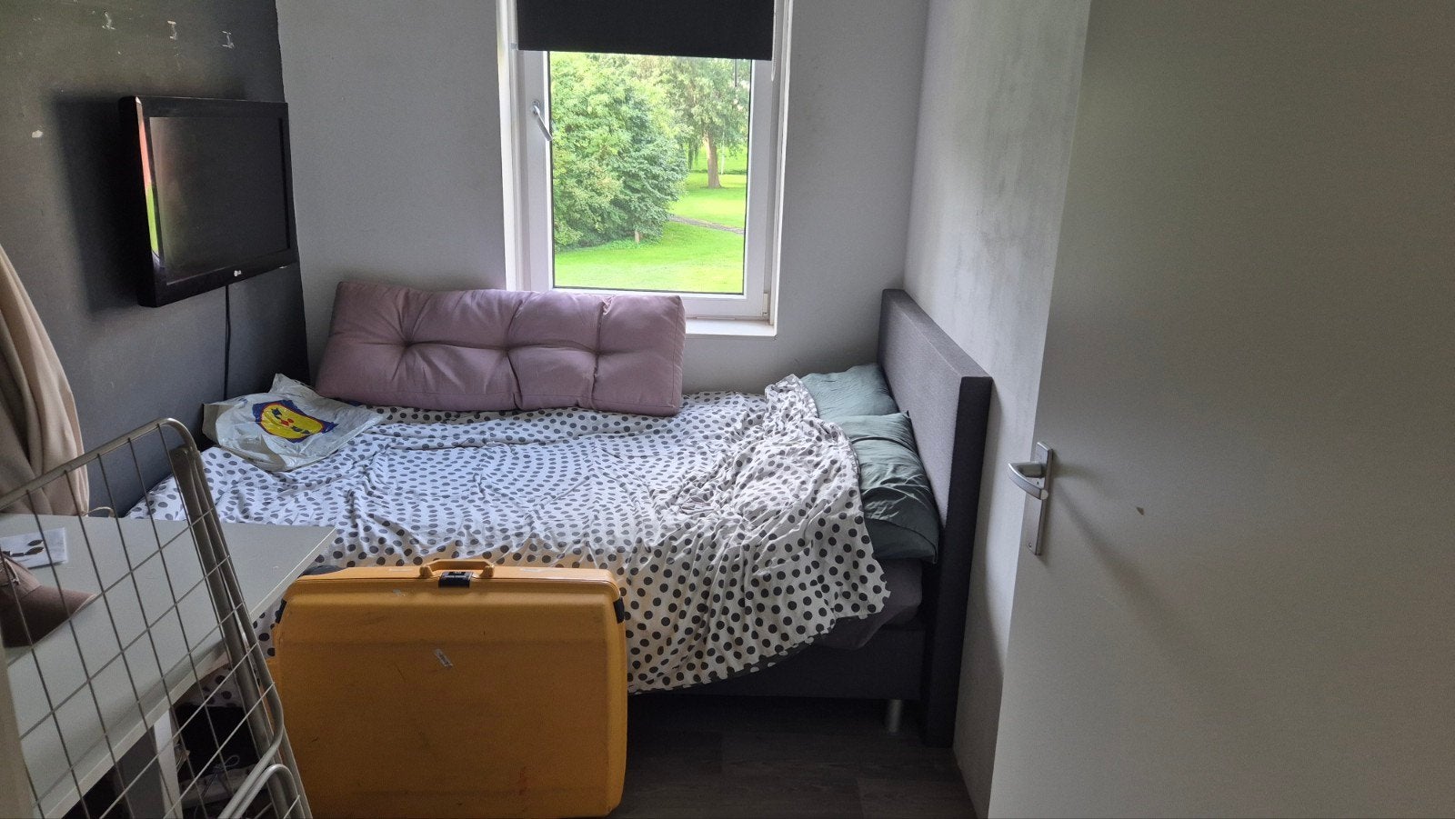 Comfortabel twijffelaar met hoofdsteun, Ophalen, Gebruikt, 90 cm, Eenpersoons