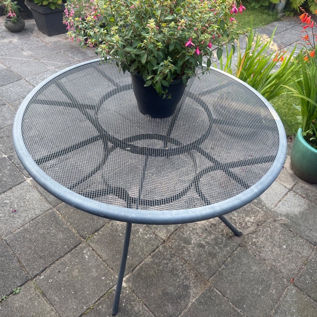 Tuintafel, Ophalen, Gebruikt, Rond, Metaal