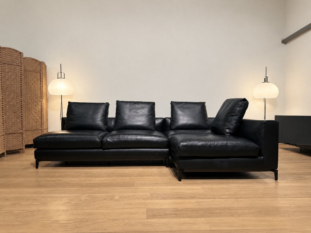 ZGAN Minotti Andersen Hoekbank + GARANTIE | NP €27.500, 250 tot 300 cm, Minotti, Hoekbank, Vierpersoons of meer