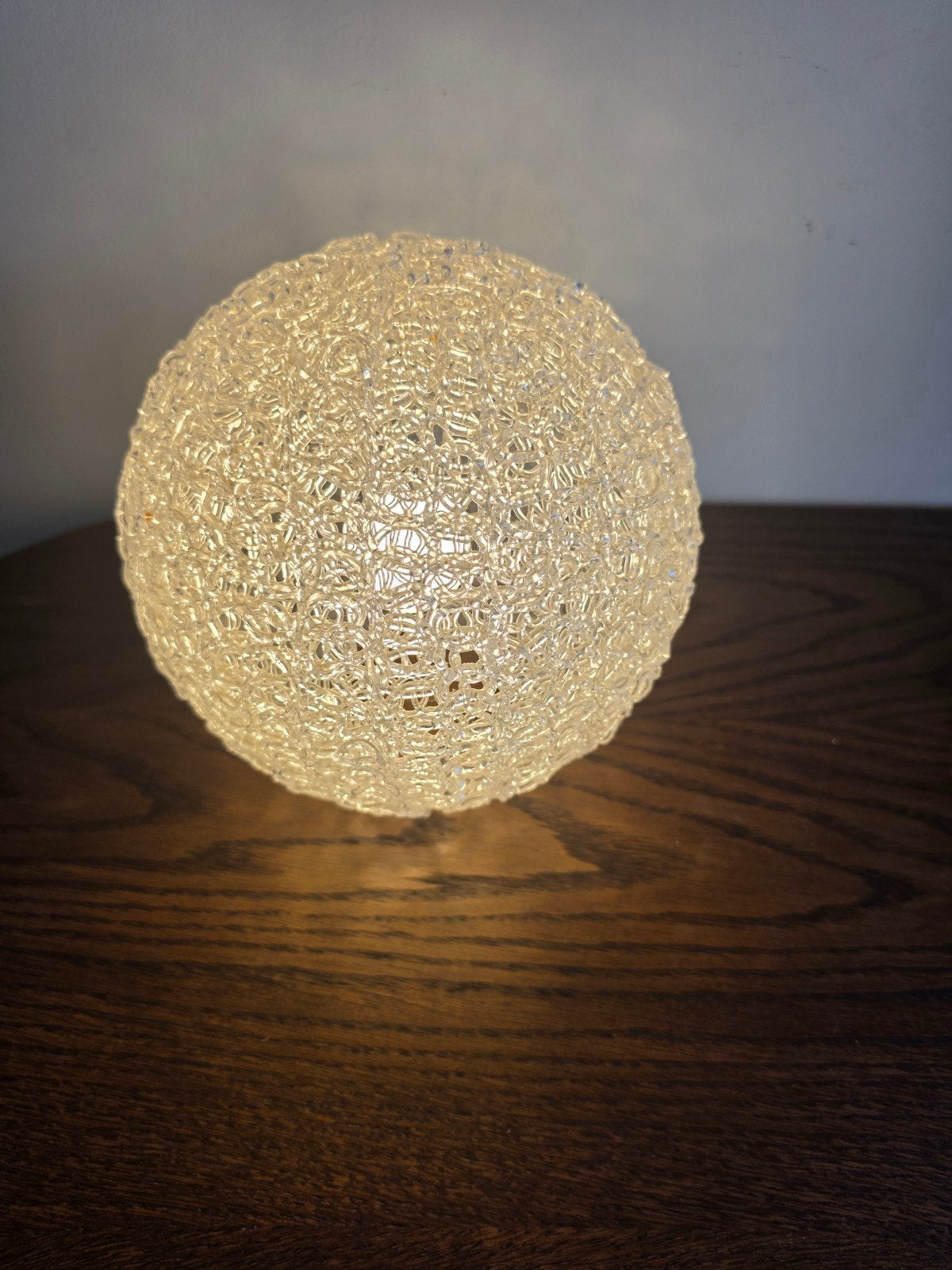 vintage bollamp tafellamp spaghetti lamp, Ophalen of Verzenden, Zo goed als nieuw, Kunststof, Vintage