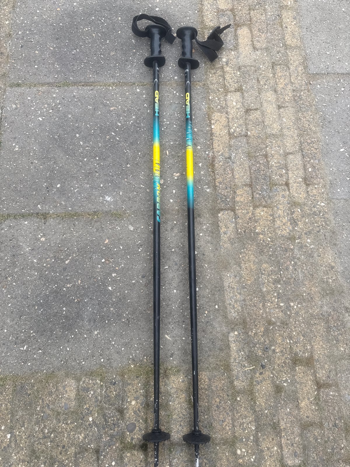 Head Carbon Ski Stokken 115 cm, Sport en Fitness, Skiën en Langlaufen, Ophalen, Gebruikt, Stokken, 100 tot 140 cm