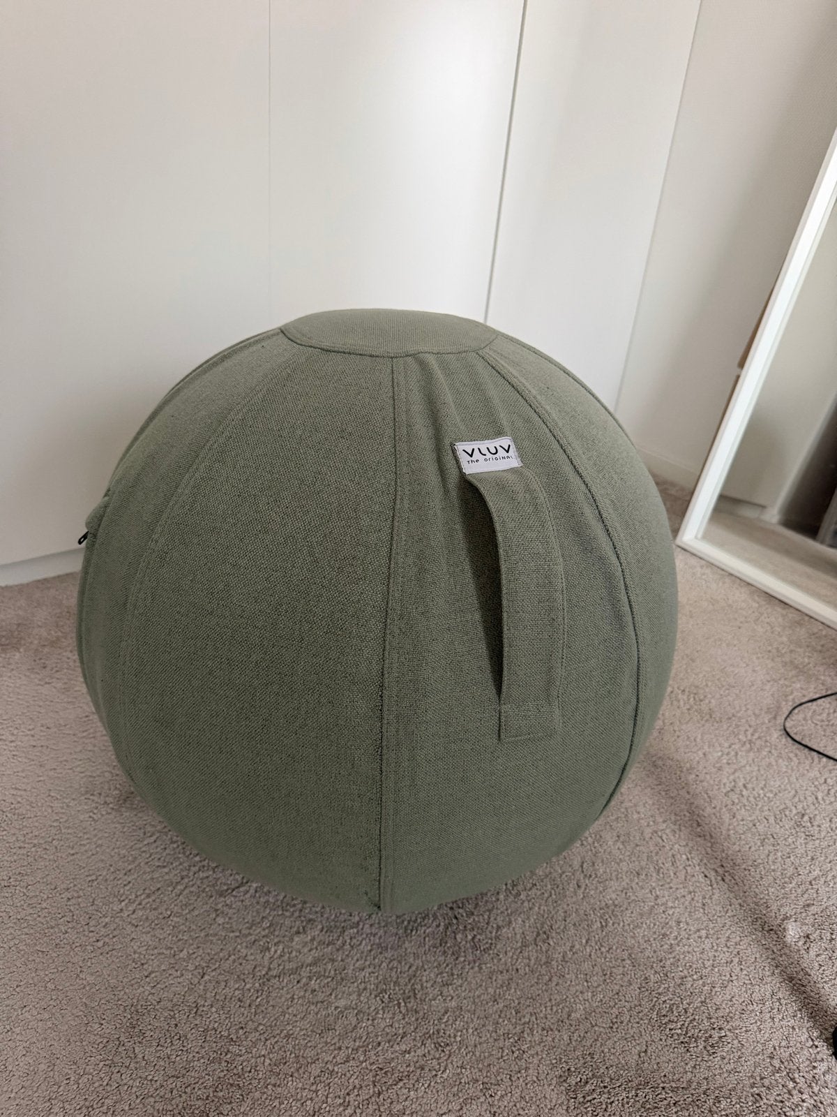 Vluv Original Zitbal Yogabal Groen 60-65 cm, Ophalen of Verzenden, Zo goed als nieuw, Yoga-accessoire