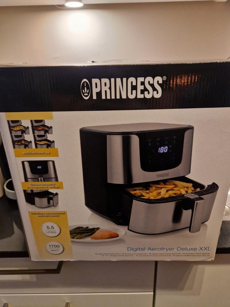 Princess Airfryer 5.5L 1700W - Nieuw in doos, Ophalen of Verzenden, Nieuw, Airfryer XXL, 1500 gram of meer