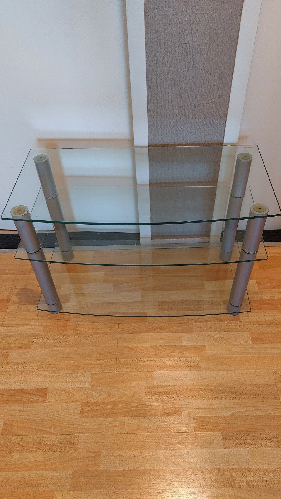 Glazen tv meubel, Huis en Inrichting, Ophalen of Verzenden, Glas, Cd's
