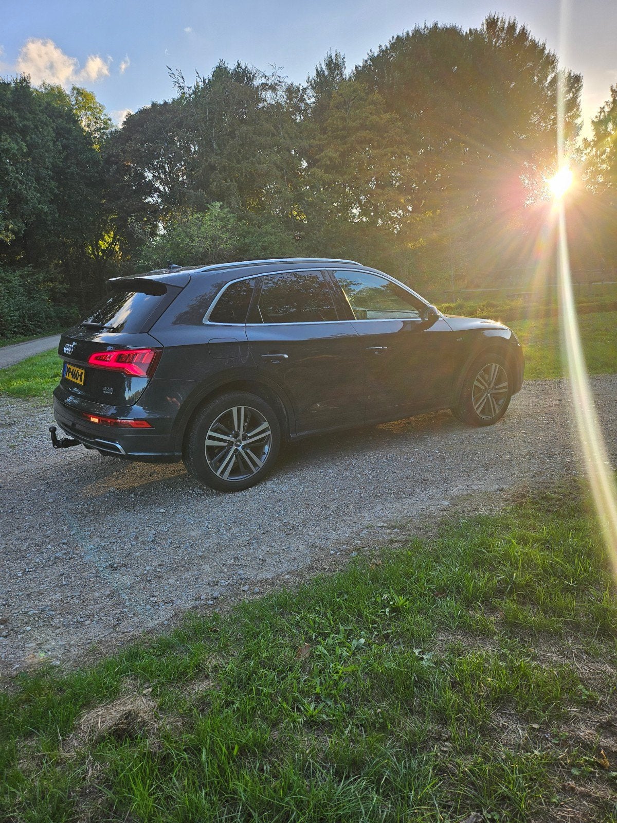 Audi Q5 2.0 Tfsi Quattro 252pk S Tronic 2017 Grijs, Auto's, Euro 6, Particulier, SUV of Terreinwagen, 102 €/maand