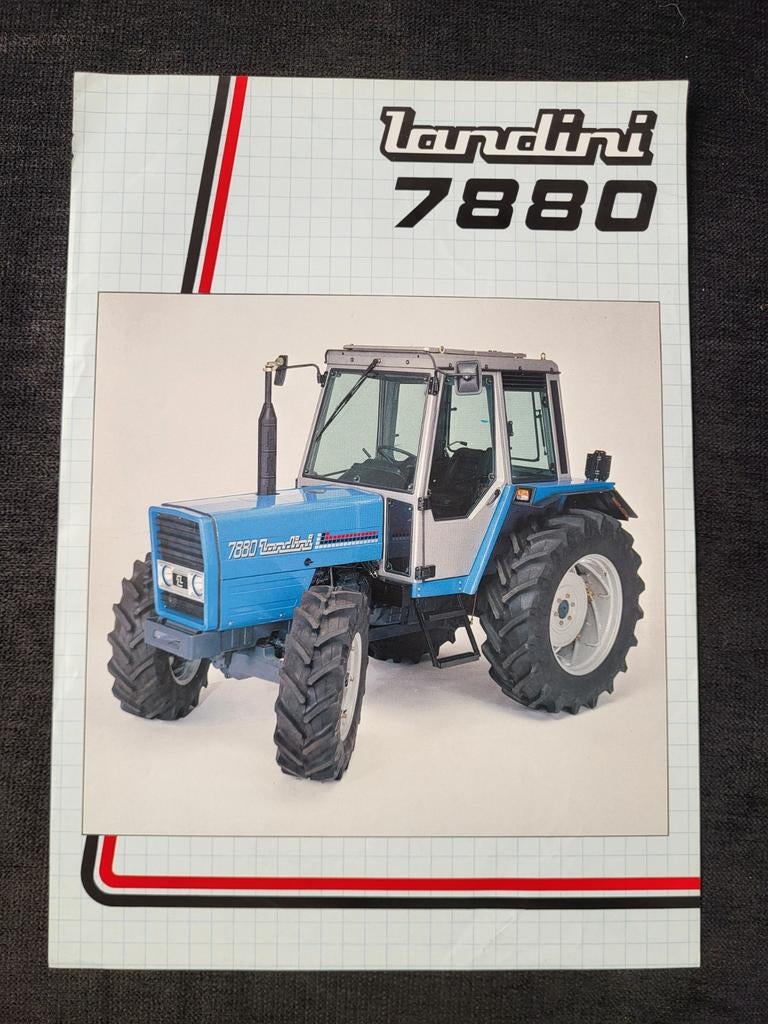 tractor folder Landini 7880, Ophalen of Verzenden, Zo goed als nieuw, Folder