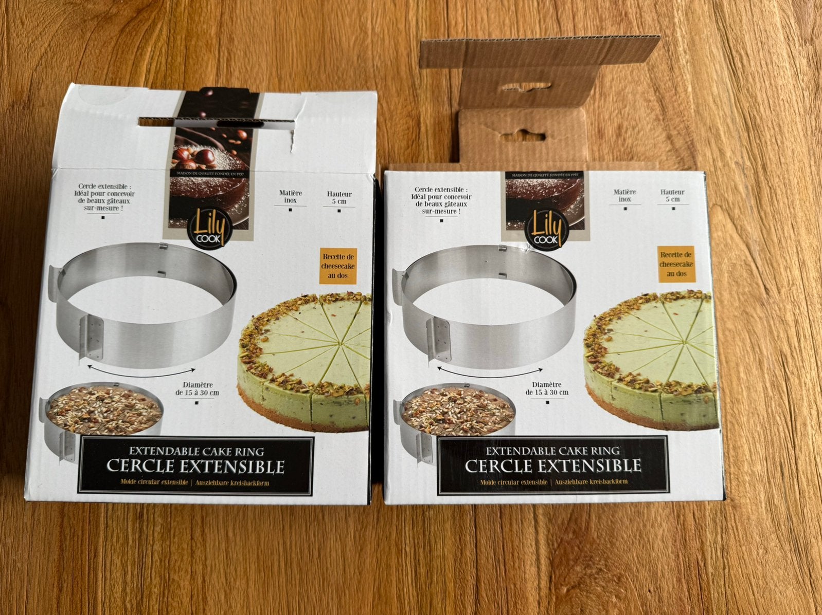 2x Nieuwe Lily Cook Uitschuifbare Taartring - Bakspullen, Overige typen, Ophalen of Verzenden, Metaal, Overige merken