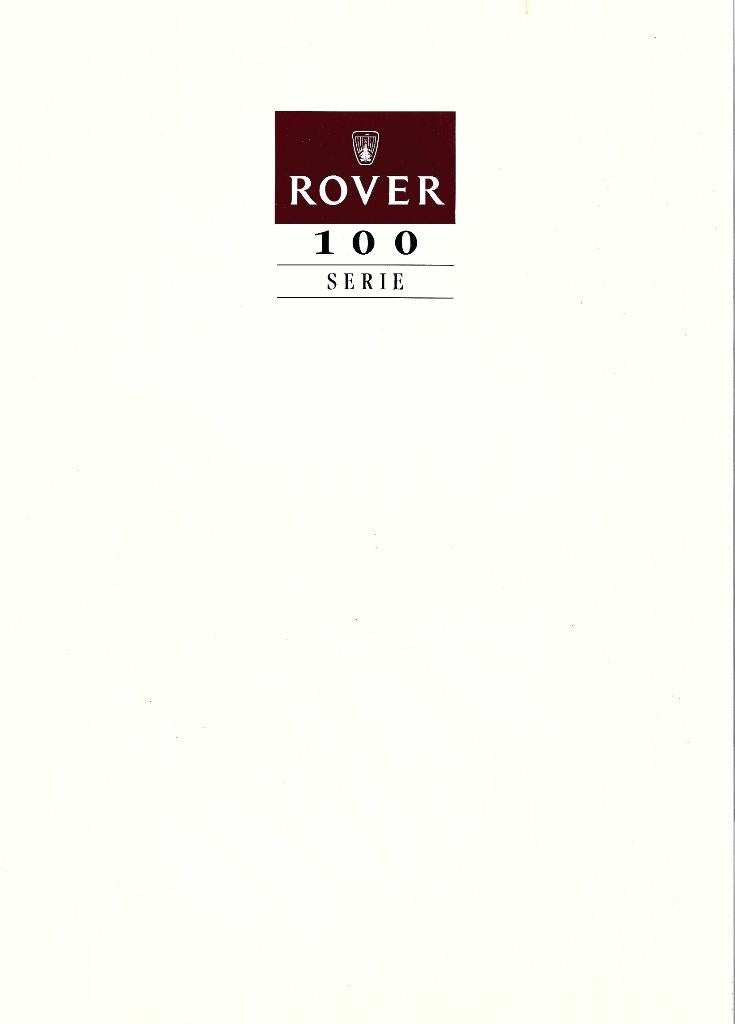 Brochure Rover 100 1991, Ophalen of Verzenden, Gelezen, Overige merken