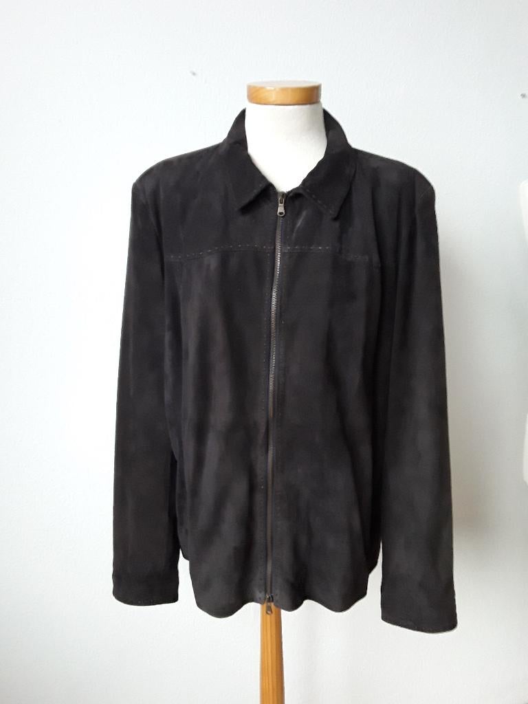 Bruin suede jasje van David 2 mt 42/44, Bruin, Verzenden, Zo goed als nieuw, Jasje