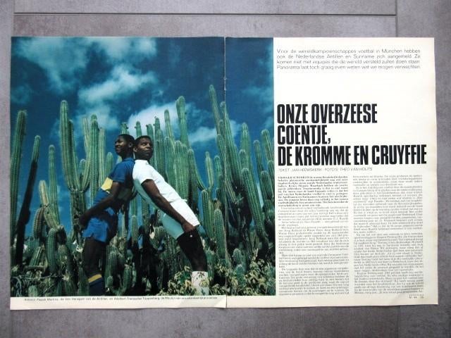 Artikel over voetbal uit de Antillen en Suriname jan 1971, Ophalen of Verzenden, Gebruikt, Boek of Tijdschrift