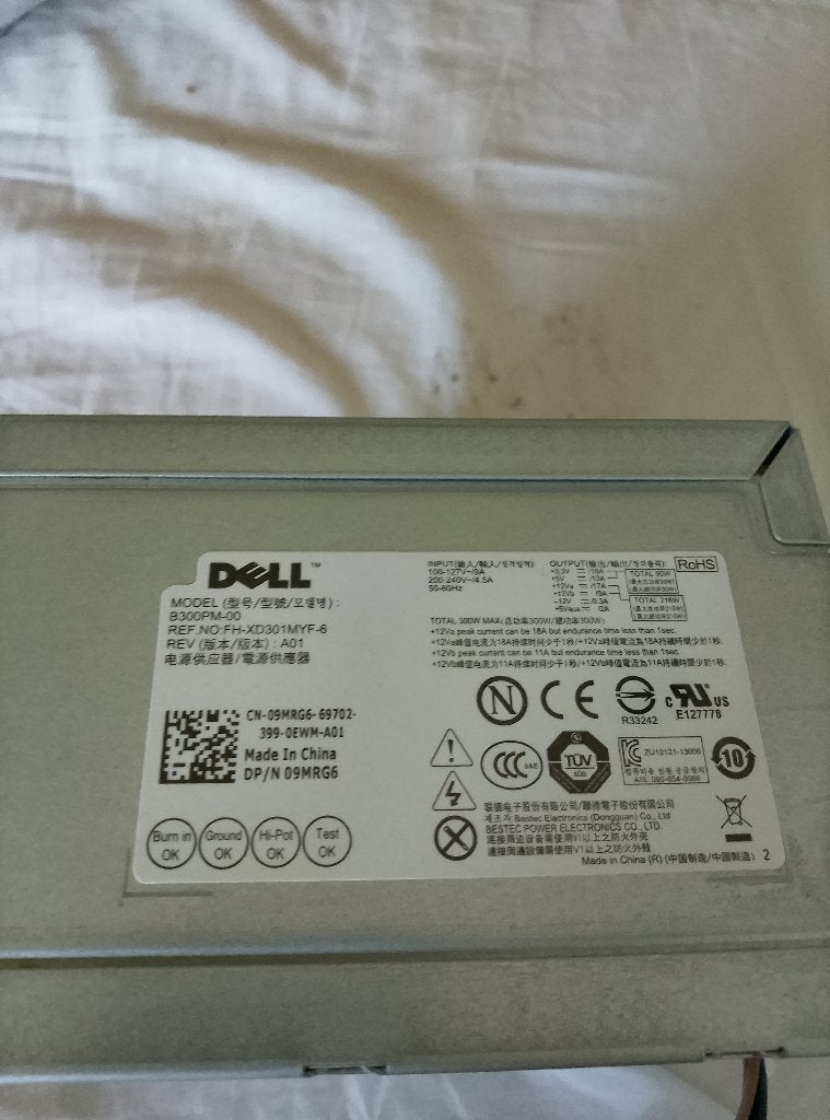 Dell 300W Voeding, Ophalen of Verzenden, Zo goed als nieuw