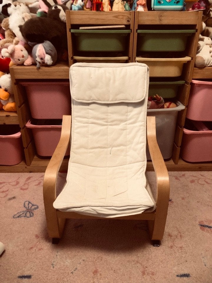 IKEA kinderstoel - Wit met houten frame, Kinderen en Baby's, Ophalen, Gebruikt, Overige typen
