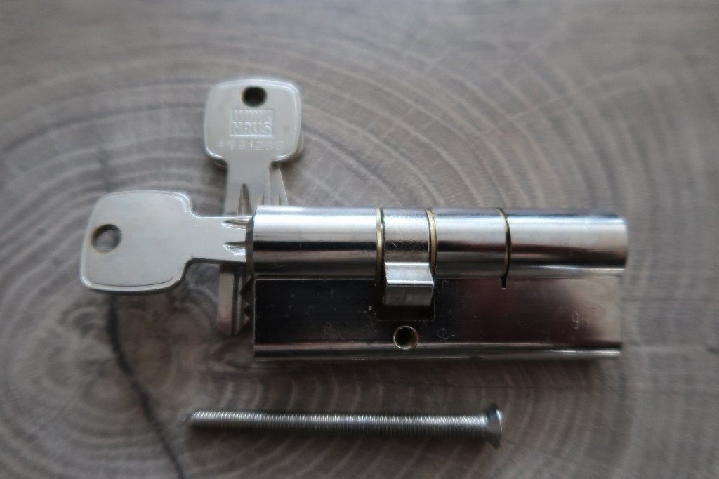 Winkhaus profielcilinder ** SKG gelijksluitend 7,5 cm diep, Doe-het-zelf en Verbouw, Ophalen of Verzenden, Zo goed als nieuw, Rvs