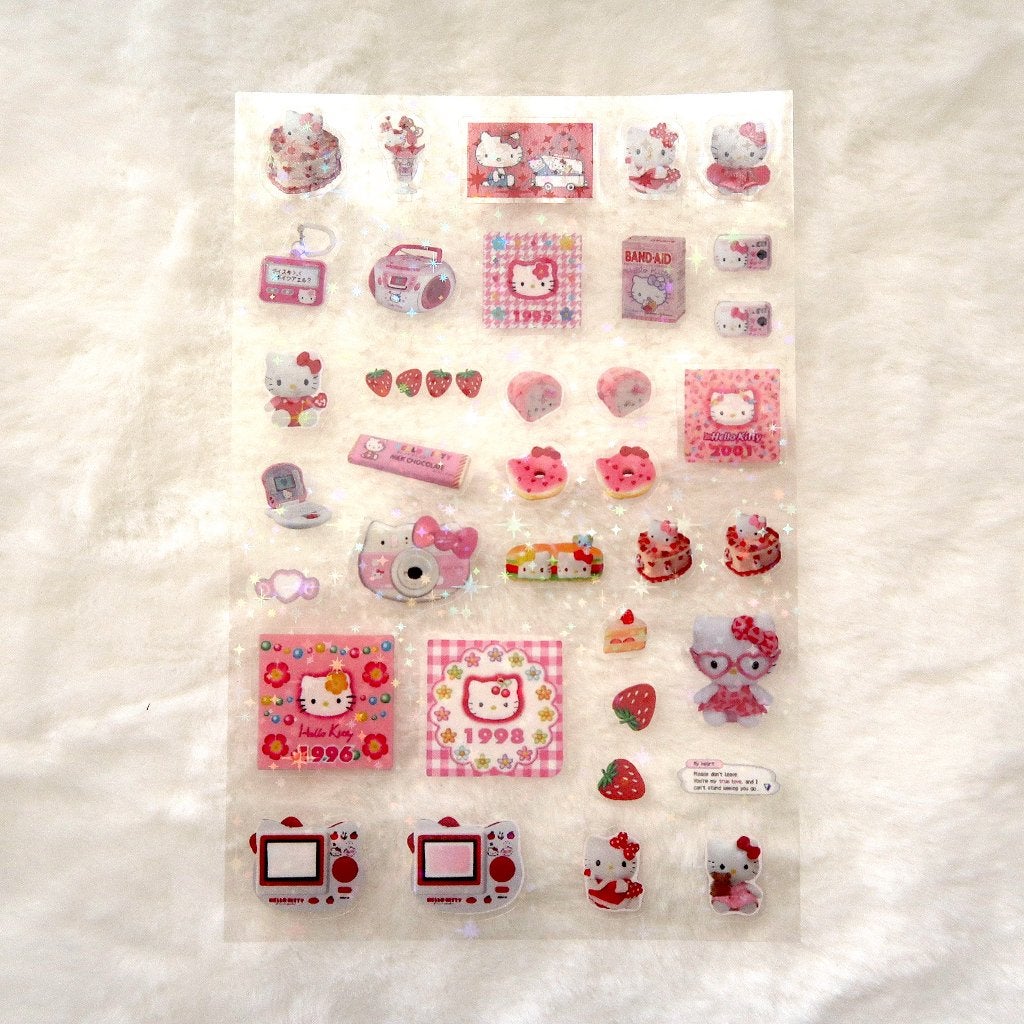Hello Kitty Sanrio Stickervel met hologram ster afwerking, Verzenden, Nieuw, Meerdere stickers