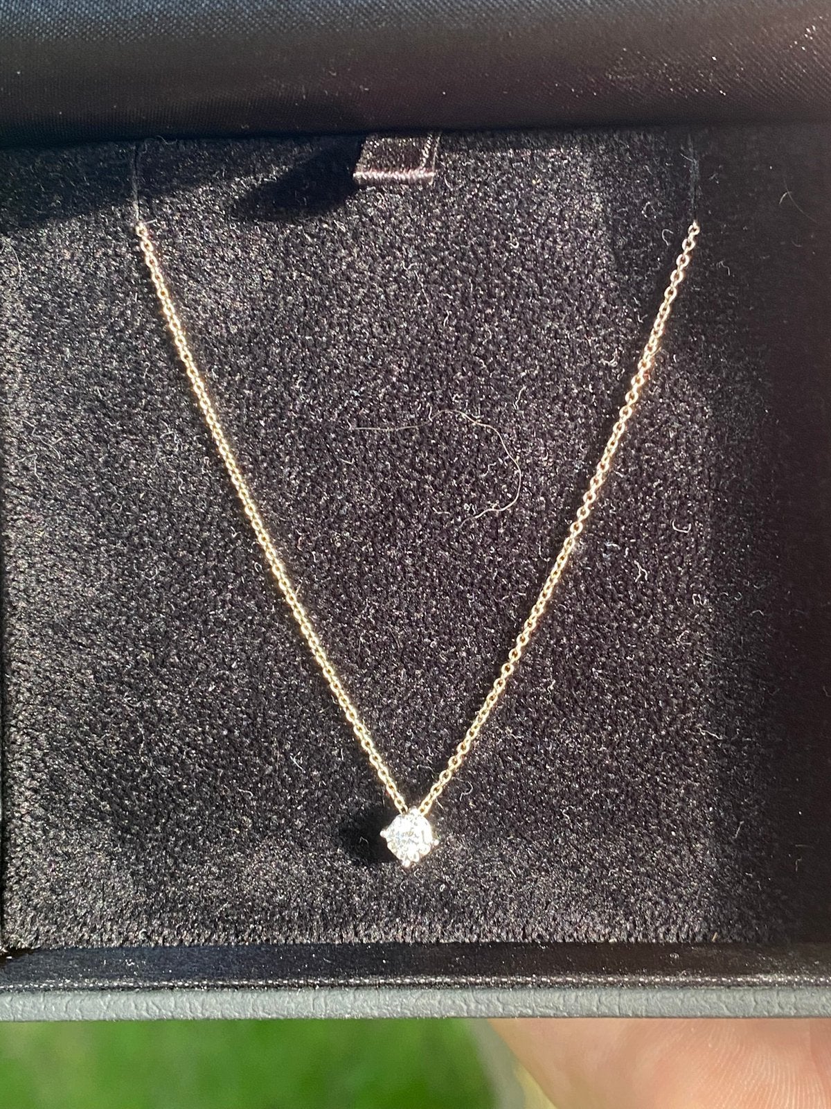 18k witgouden ketting diamant, Ophalen of Verzenden, Zo goed als nieuw, Wit, Goud
