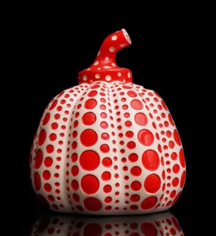 Yayoi Kusama – Set van 2 Sculpturen “Pumpkin”, Ophalen of Verzenden