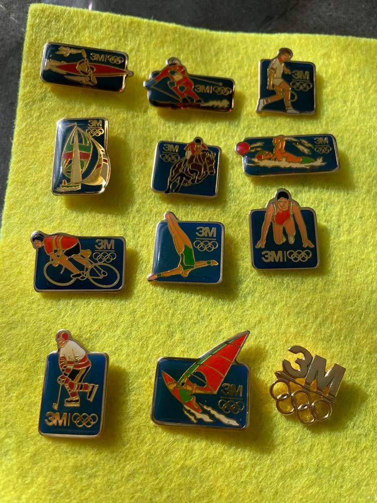 3M Olympische Spelen 1992 Pins - set van 12, Verzamelen, Speldjes, Pins en Buttons, Verzenden, Zo goed als nieuw, Sport, Speldje of Pin