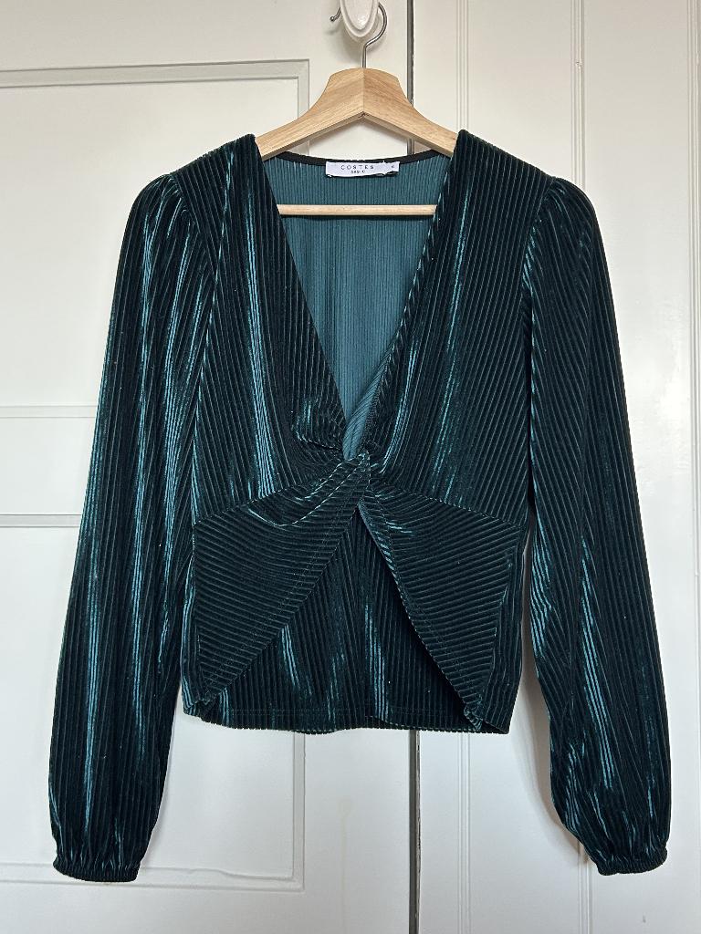 Velvet top van Costes - Maat S, Maat 38/40 (M), Blauw, Ophalen of Verzenden, Zo goed als nieuw