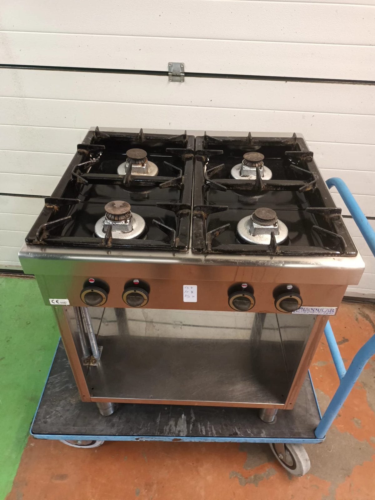 Horeca modular gasfornuis 4 pits top staat top merk, Zakelijke goederen, Horeca | Keukenapparatuur, Ophalen, Gebruikt, Fornuis, Frituur en Grillen