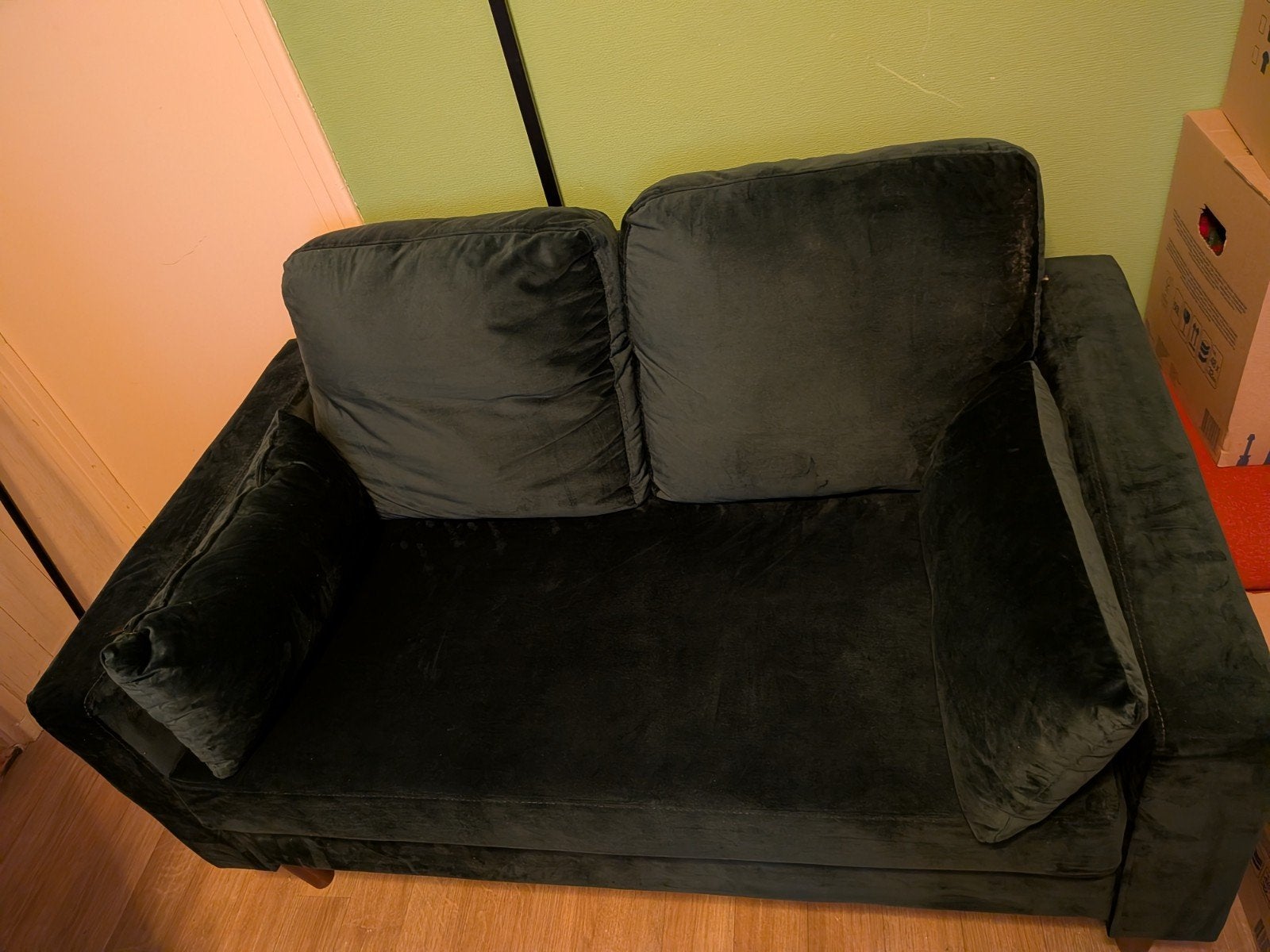 Gratis, leuke tweezits bank, Ophalen, Minder dan 75 cm, 150 tot 200 cm, Tweepersoons