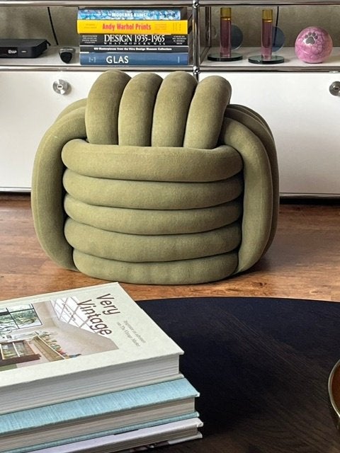 Design Knot poef westwing collection twist, Ophalen, Minder dan 50 cm, 125 cm of meer, Rond