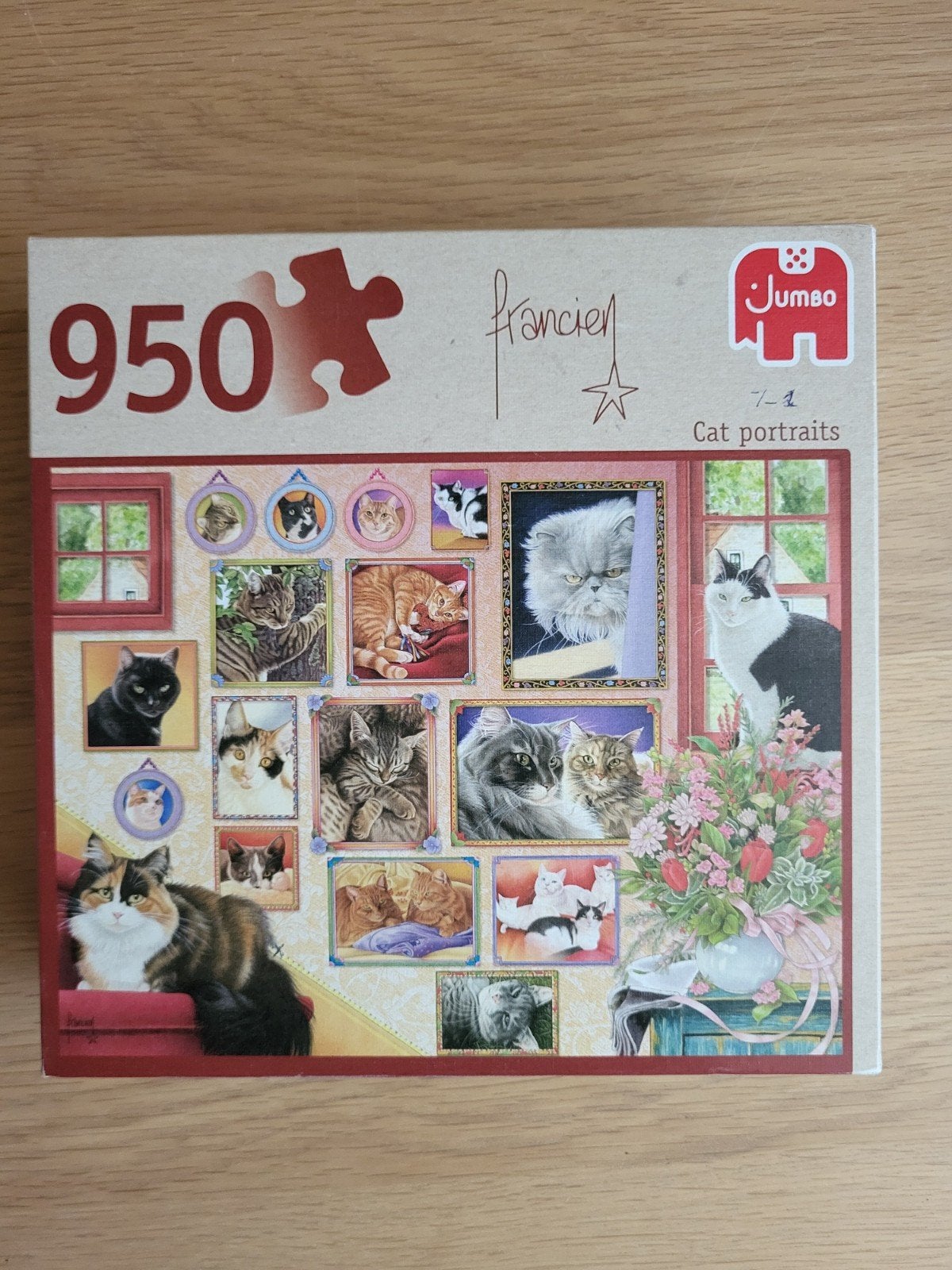 Jumbo Legpuzzel Francien's Katten 950 stukjes, Ophalen of Verzenden, 500 t/m 1500 stukjes, Gebruikt, Legpuzzel