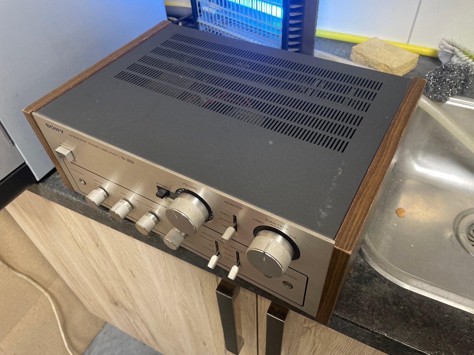 Sony TA-2650 Versterker - Werking onzeker, Ophalen, 60 tot 120 watt, Stereo, Sony