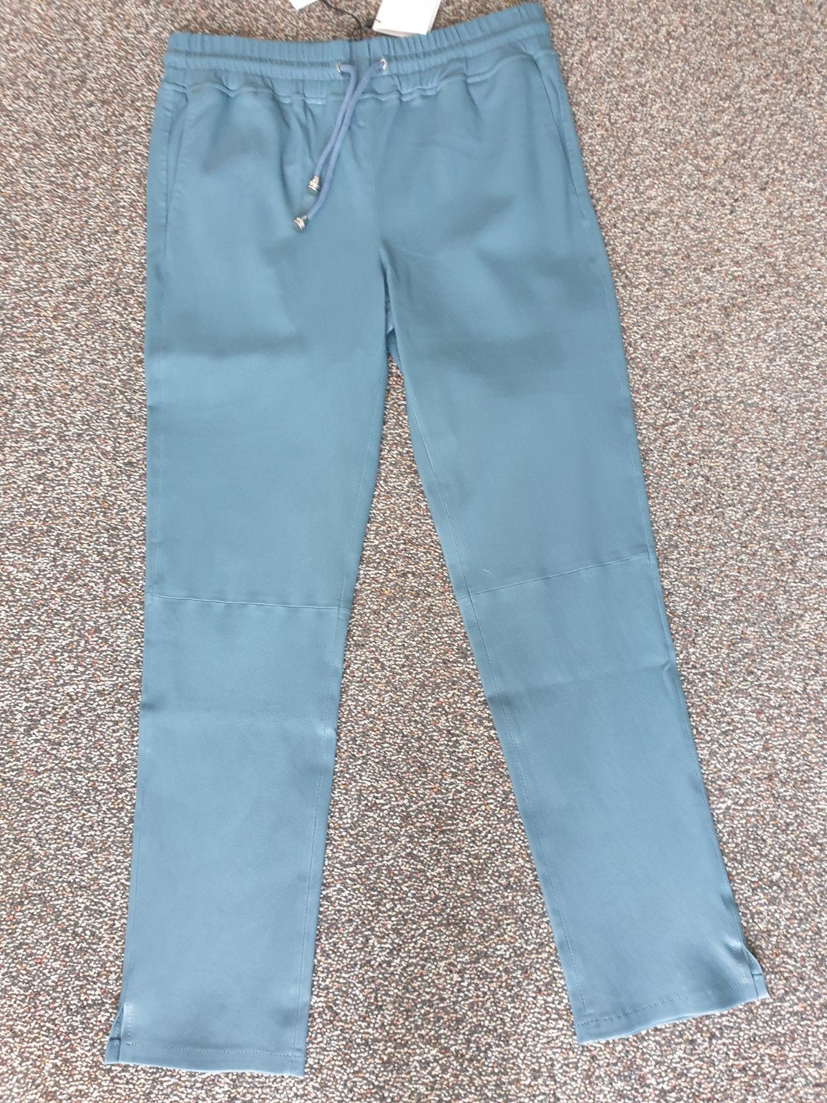 Studio AR Naomi blauw leren broek maat 42, Maat 42/44 (L), Nieuw, Studio AR, Lang