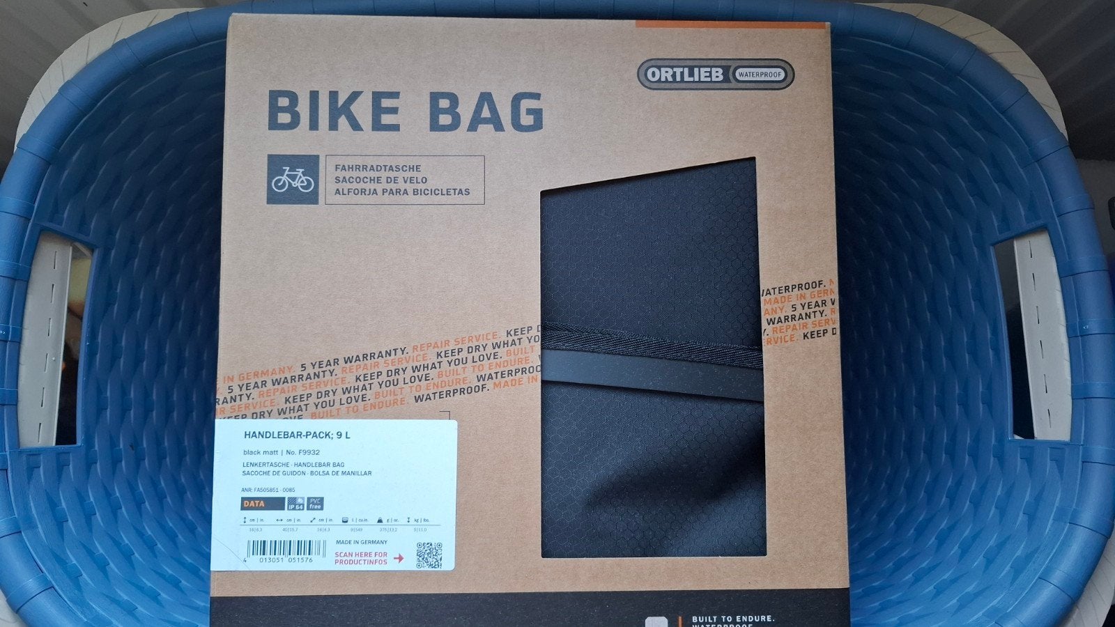 Ortlieb Handlebar-Pack 9 liter, Ophalen of Verzenden, Nieuw, ORTLIEB