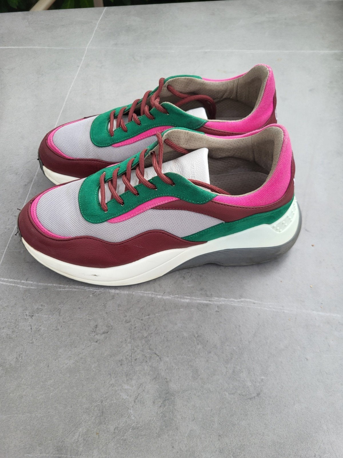 Joline Jolink sneakers roze/bordeaux/groen maat 39, Kleding | Dames, Overige kleuren, Ophalen of Verzenden, Gedragen, Sneakers of Gympen