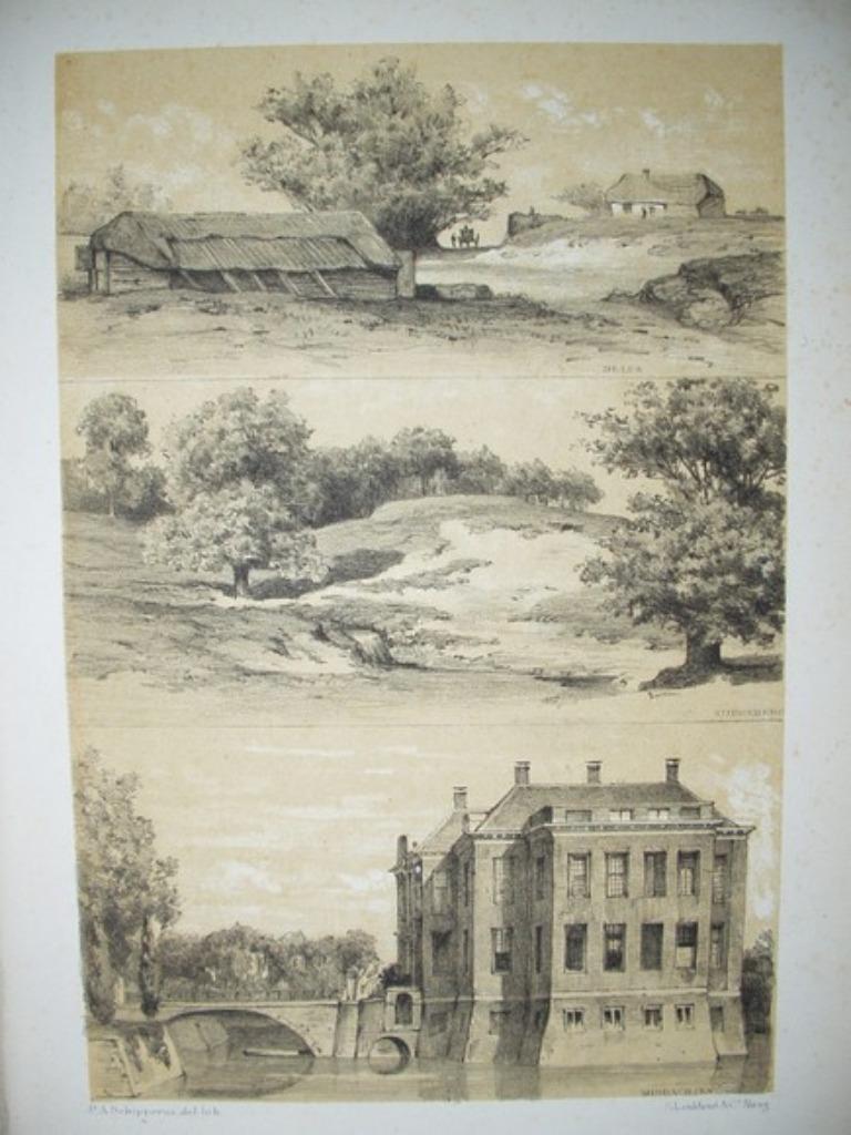 066/ Delen/ Zijpenberg / Middachten Foto Litho 1887, Ophalen of Verzenden