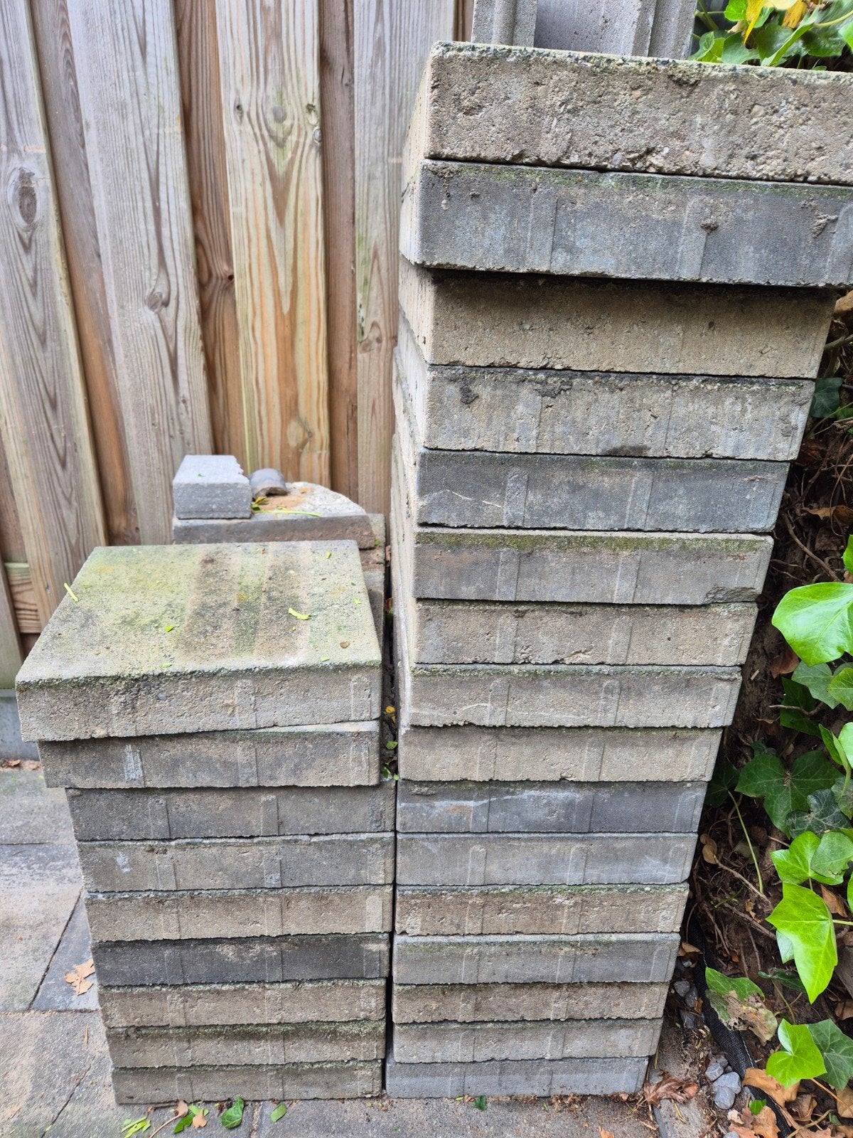 Gebruikte terrastegels - grijs, Tuin en Terras, Tegels en Klinkers, Ophalen, Gebruikt, Beton, Terrastegels