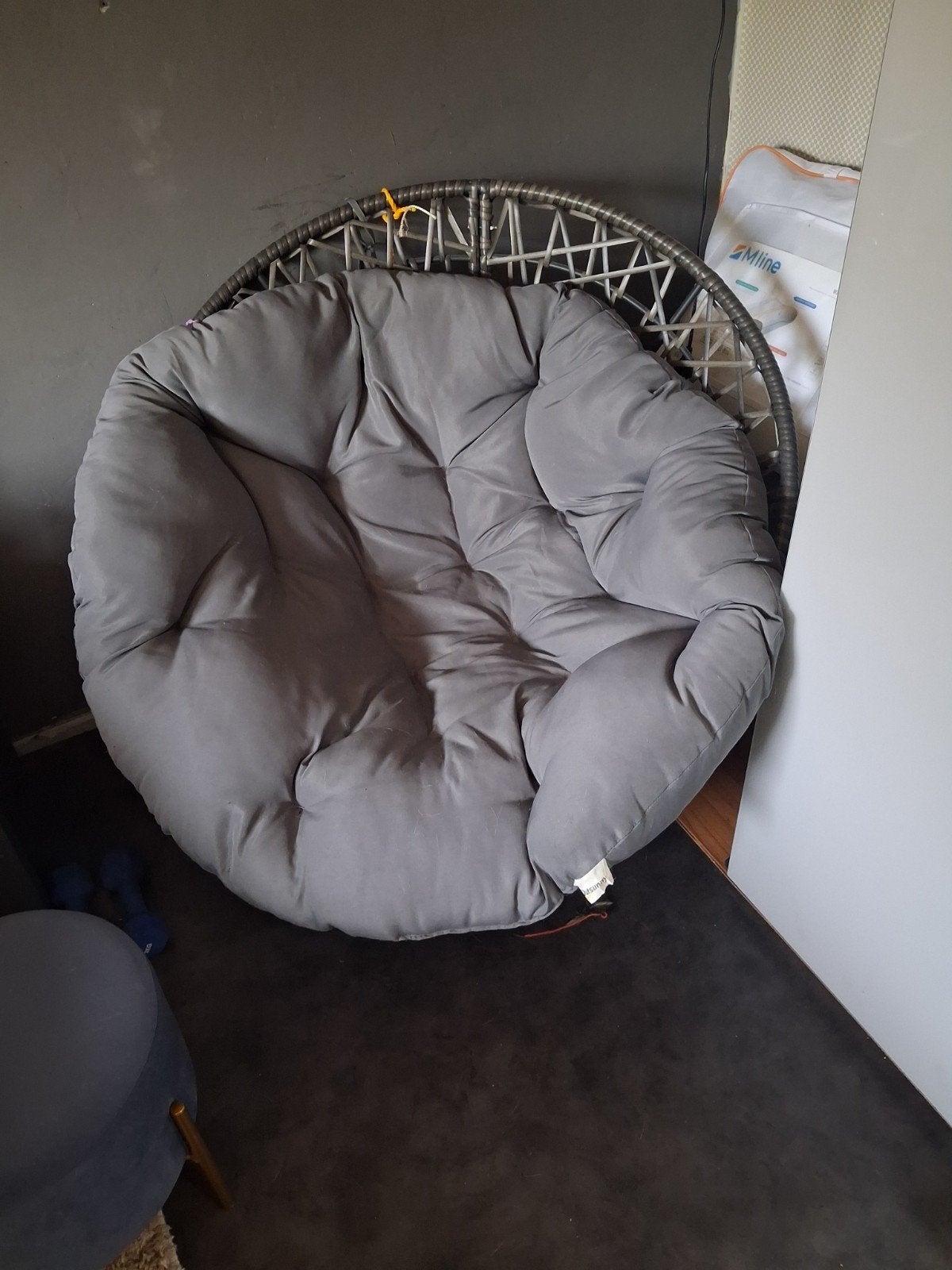 Toffe Lounge Stoel met Kussen - Zeer Goede Staat, Huis en Inrichting, Ophalen, Gebruikt, Riet of Rotan, Eén