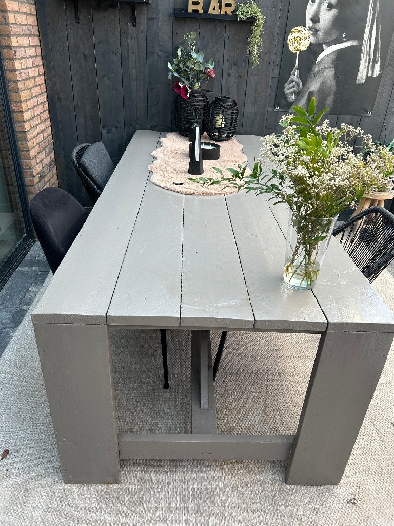 Tuintafel steigerhout, Tuin en Terras, Tuintafels, Ophalen, Gebruikt, Rechthoekig, Hout