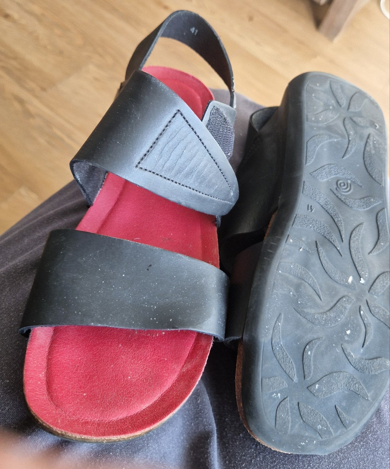 Zwarte sandalen Loints of Holland, 41, Zwart, ZOOIES HOLLAND, Zo goed als nieuw, Sandalen of Muiltjes