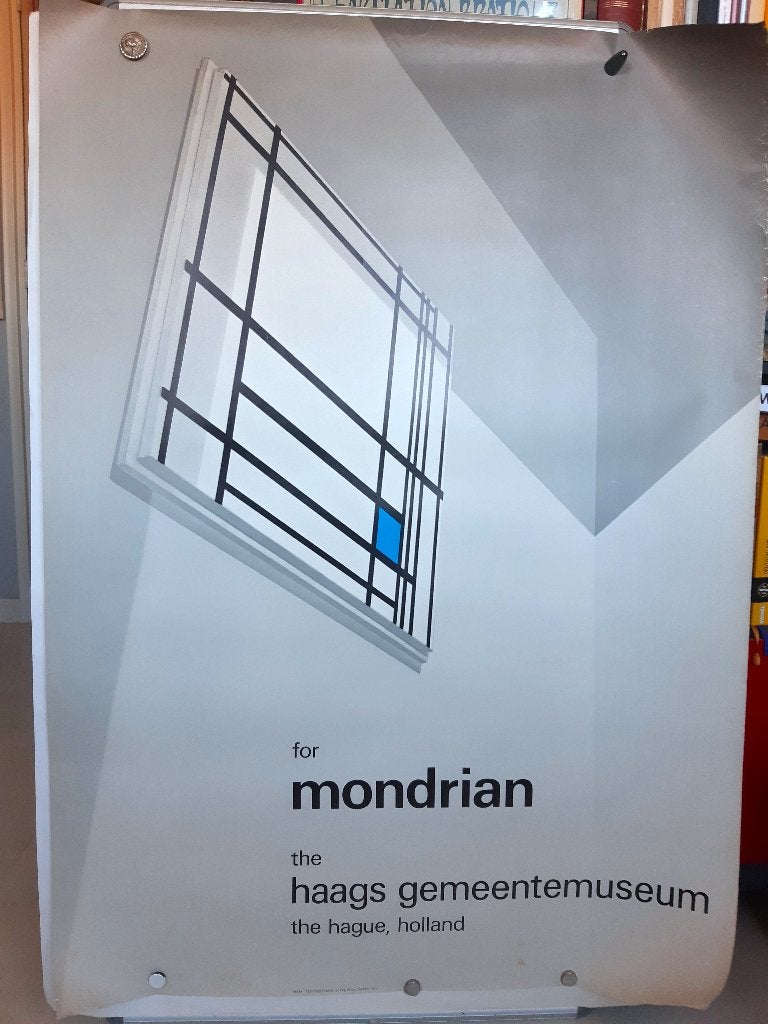 Originele Poster Haags Gemeentemuseum Piet Mondriaan, Verzenden, A1 t/m A3, Reclame, Rechthoekig Staand