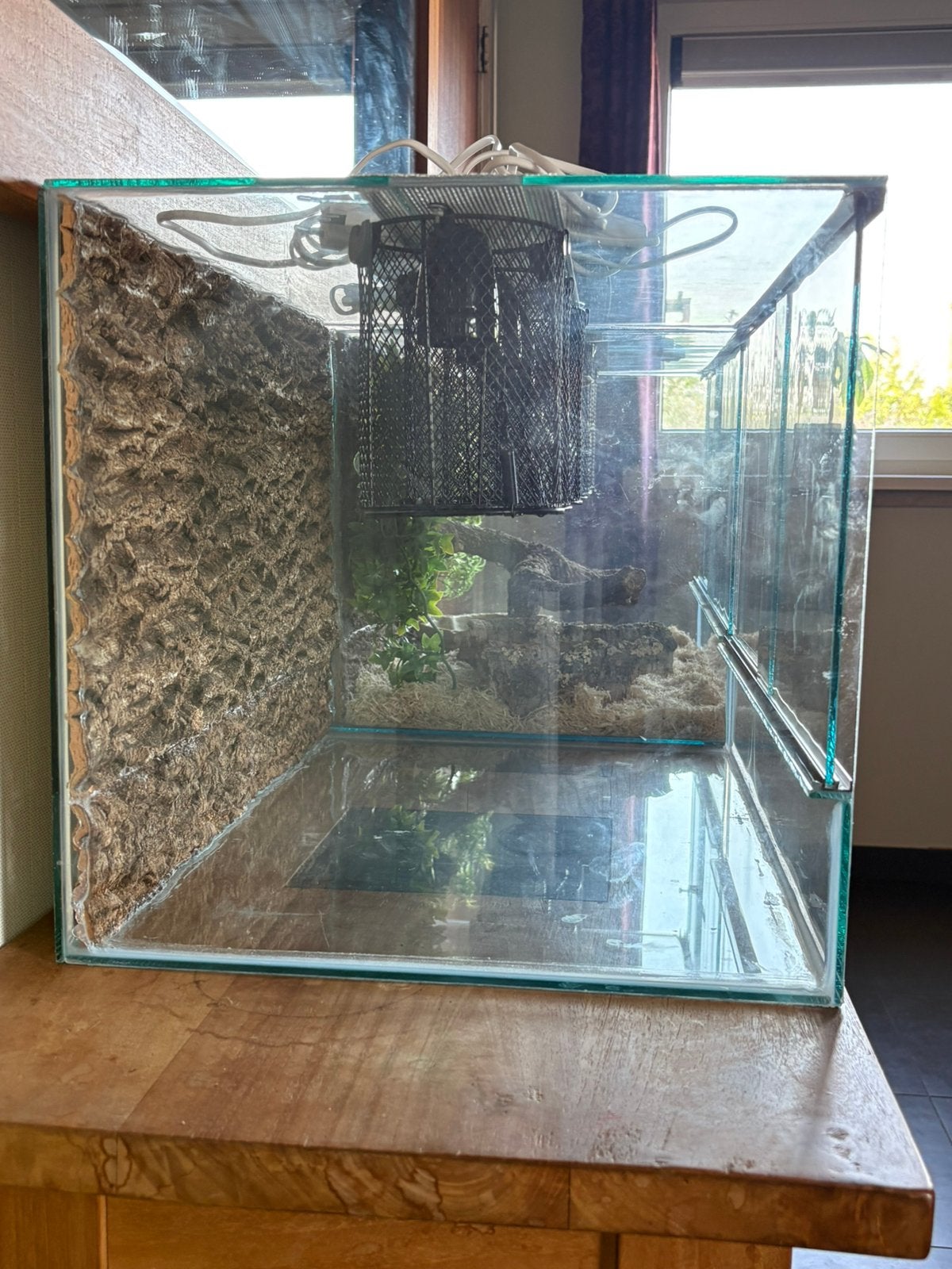 Terrarium met keramische vittingen en beschermkappen., Dieren en Toebehoren, Ophalen, Nieuw, Terrarium of Paludarium