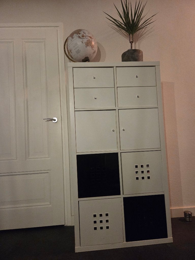 Zeer mooie kast met vakken en laadjes, Huis en Inrichting, Ophalen, 100 tot 150 cm, 50 tot 100 cm, Zo goed als nieuw