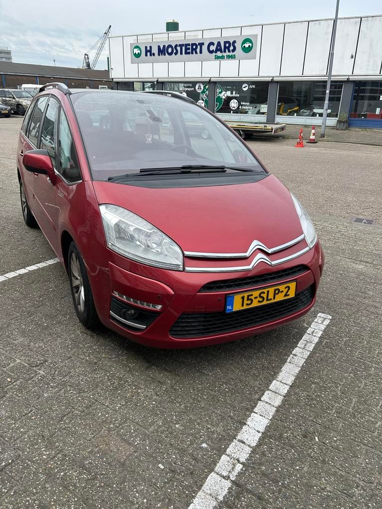 Citroën C4 (Grand) Picasso automaat THP EGS 7-ZITS 2011 Rood, Auto's, 7 stoelen, C4 (Grand) Picasso, 1598 cc, 1500 kg