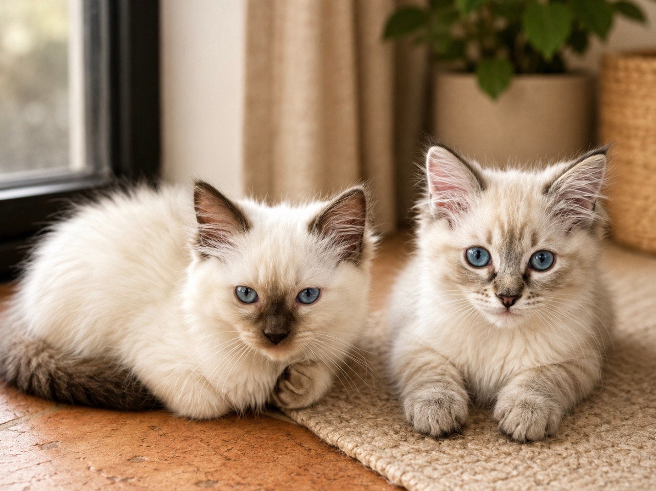 Ragdoll kittens met stamboom Abby en Alix️, Meerdere dieren, Met stamboom, 0 tot 2 jaar