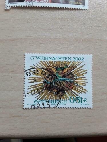 2002 Oostenrijk kerstzegel, Postzegels en Munten, Postzegels | Europa | Oostenrijk, Verzenden, Gestempeld