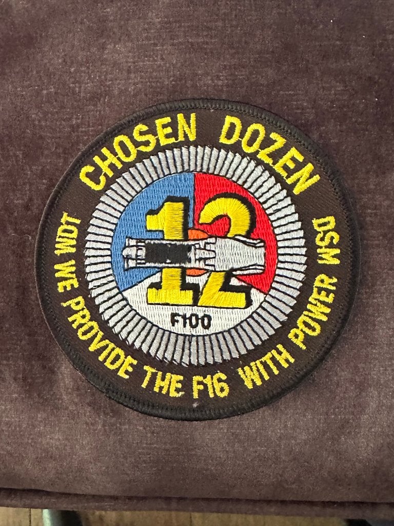 12 F100 F-16 engine patch, Ophalen of Verzenden, Gebruikt, Patch, Badge of Embleem