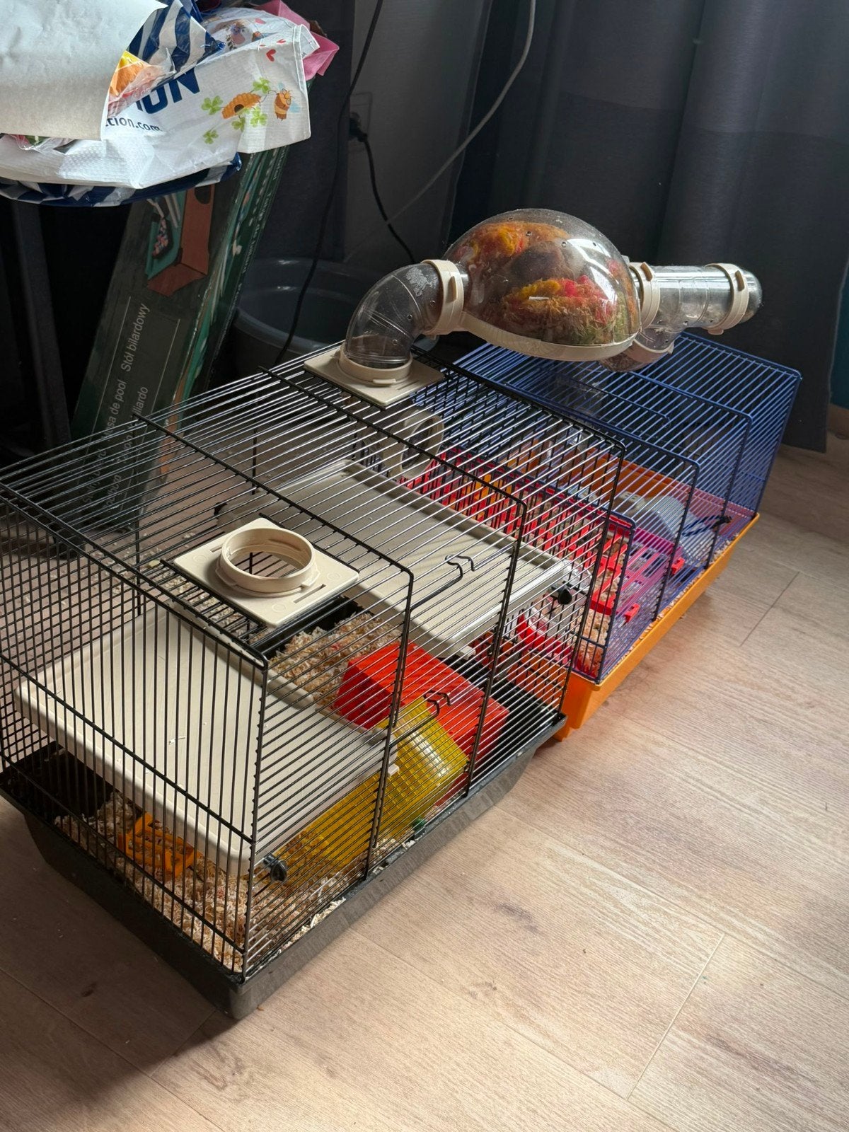 Lieve hamster inclusief kooi(en) en toebehoren, Dieren en Toebehoren, Ophalen, Kooi, Minder dan 75 cm, Zo goed als nieuw