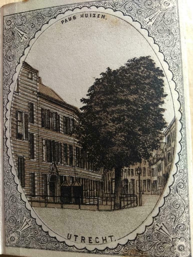 28  Utrecht Paushuizen  Litho 1875, Antiek en Kunst, Ophalen of Verzenden